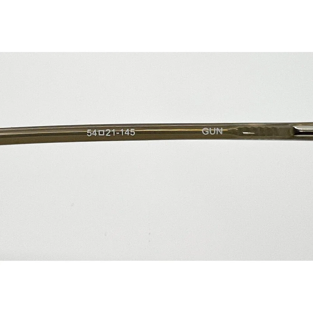 No Brand Eyeglass Frames Mens Gunmetal Rimless Rectangle NR-363 54-21-145